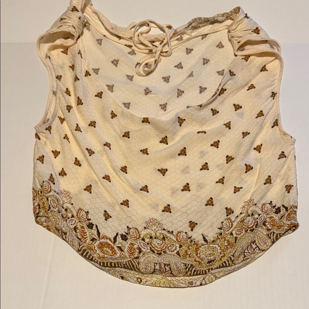 Free People Cream Floral Tank Top - Picture 7 of 8